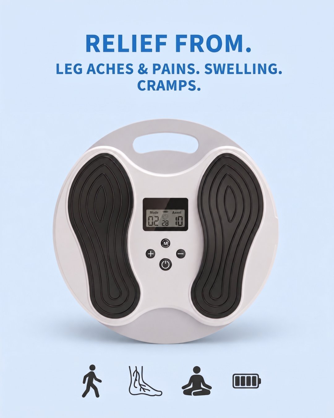 Relief from leg aches and pains, swelling and cramps