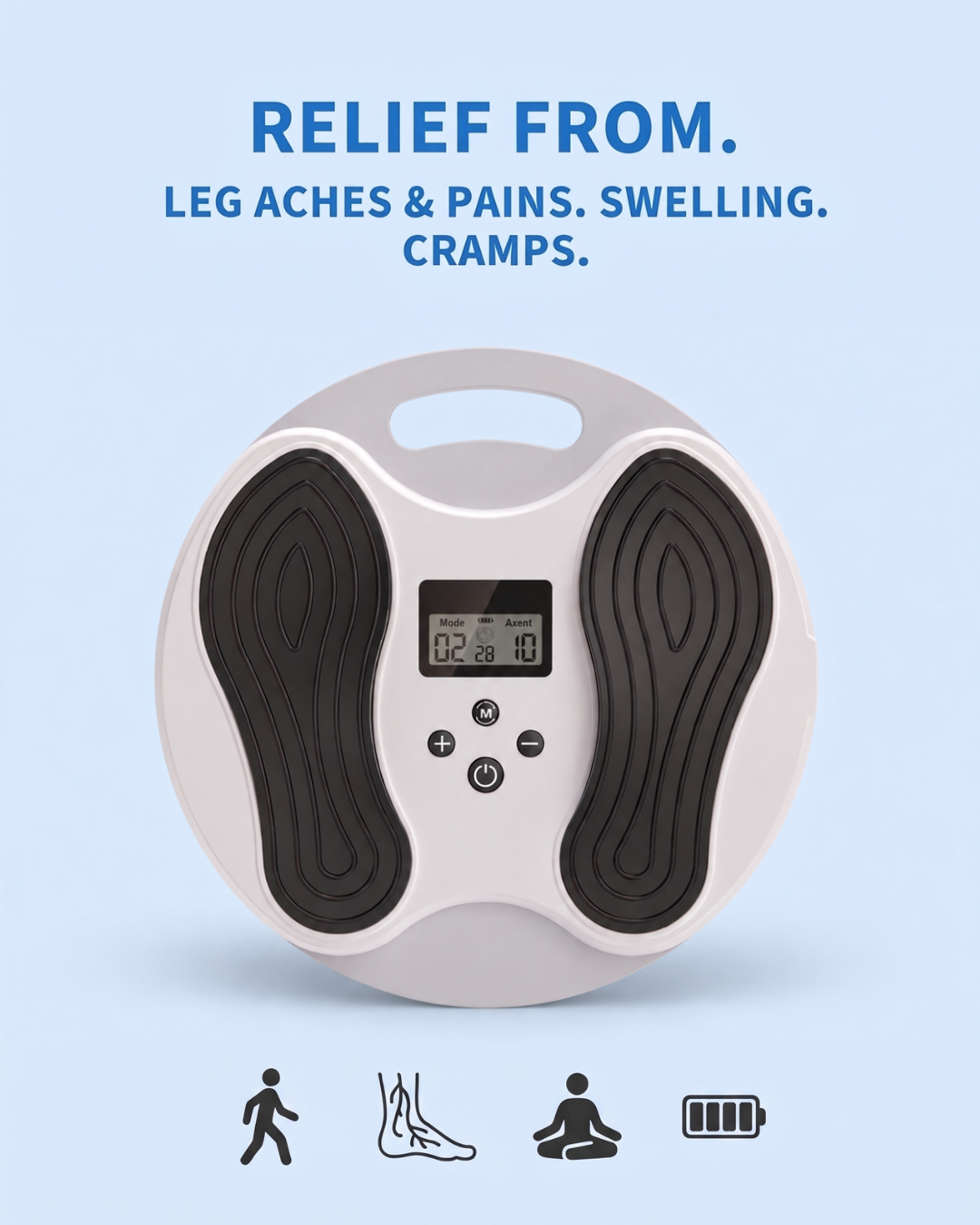 Relief from leg aches and pains, swelling and cramps