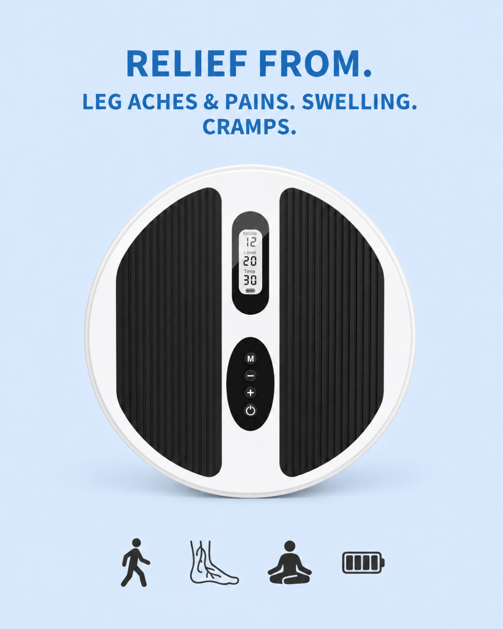 Relief from leg aches and pains, swelling and cramps